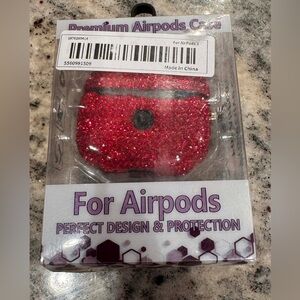 Amazon Red Glitter AirPods Case